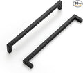 Ravinte 10 Pack Solid Kitchen Cabinet Handles Matte Balck Cabinet Pulls Slim Drawer Pulls with 7-1/2 Inch Hole Center Square Bar Kitchen Cabinet Hardware