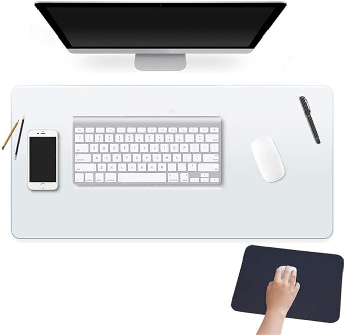 16 X 36 " Clear Plastic Office Desk Blotter Keyboard Pad Computer Mat Table Protector Tablecloth Wooden Furniture Coffee Glass End Side Top Protection Cover Waterproof Wipeable Rectangular PVC Vinyl