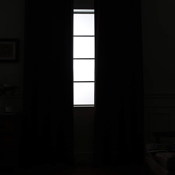 Yakamok Room Darkening Curtains 52x45 inch Length Navy Blue-Living Room | 2 - Image 2