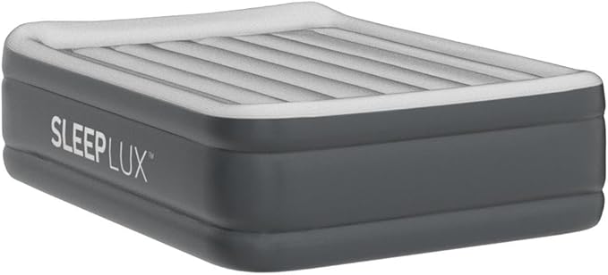 SLEEPLUX Durable Inflatable Air Mattress with Built-in Pump, Pillow and USB Charger, 22" Tall Queen