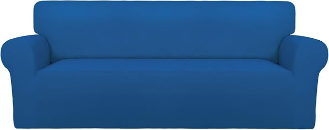 PureFit Stretch Couch Covers for Sofa Large Sofa Slipcovers Classic Blue | by PureFit