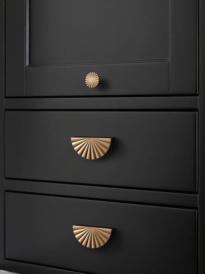 5 Pack Champagne Bronze Cabinet Pulls 3" Hole Center Cup Flat Drawer Pulls Kitchen Cupboard Bathroom Dresser Cabinet Hardware Handles Zinc Alloy