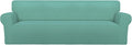 PureFit Stretch Couch Covers for Sofa 4 Seater Slipcovers Cyan | 1-Piece Sofa by PureFit