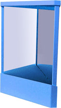 Non-Reversing Mirror, Professional Mirror Non-reversing Precision True Vanity Makeup Mirrors Non-Magnifying Tabletop Mirrors for Accurate Reflections (Blue, S)