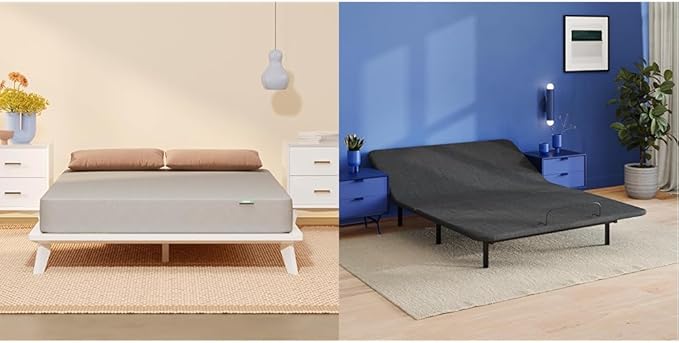 Siena 8” Queen Mattress with Adjustable Base - Head & Foot Incline - Medium Firm Gel Memory Foam - Premium Pressure Relieving Layers - Wireless Remote with Memory - Zero Clearance - Zero Gravity