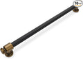 6 Pack 12-3/5 inch(320mm) Black and Antique Brass Kitchen Cabinet Handles Knurled Cabinet Pulls Black Drawer Pulls Kitchen Cabinet Hardware