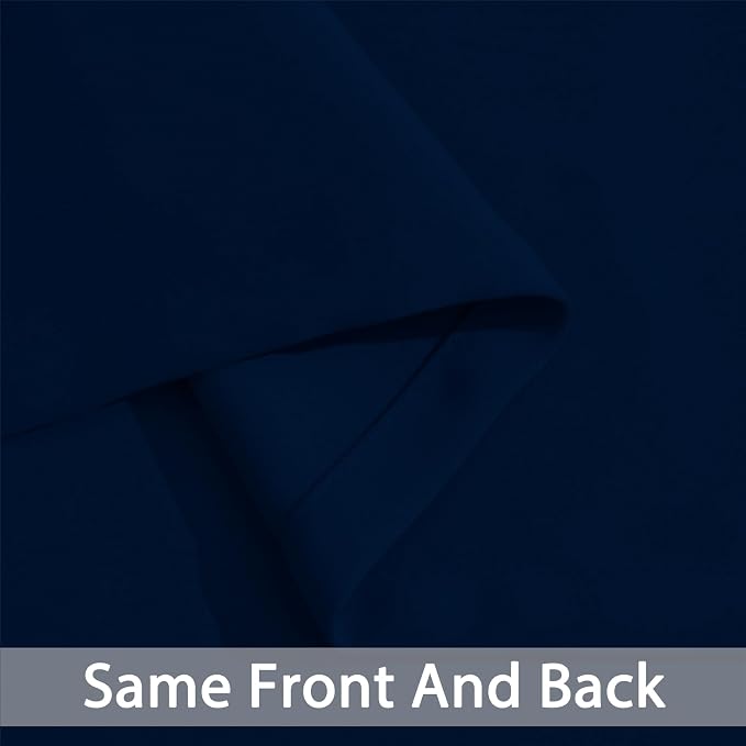 Yakamok Room Darkening Curtains 52x96 inch Length Dark Blue-Living Room | 2 - Image 8