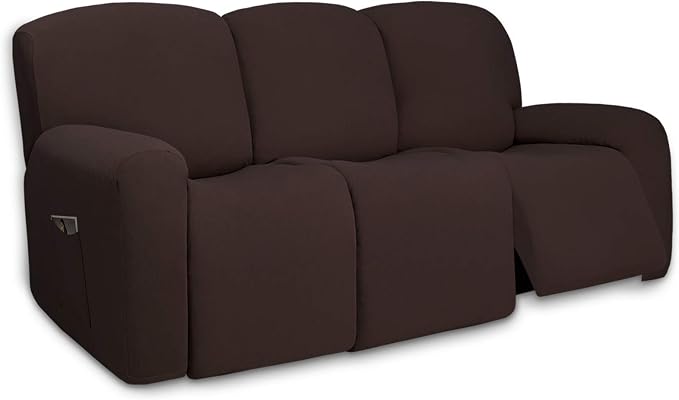 PureFit Super Stretch 3 Seats Recliner Sofa Couch Cover by PureFit