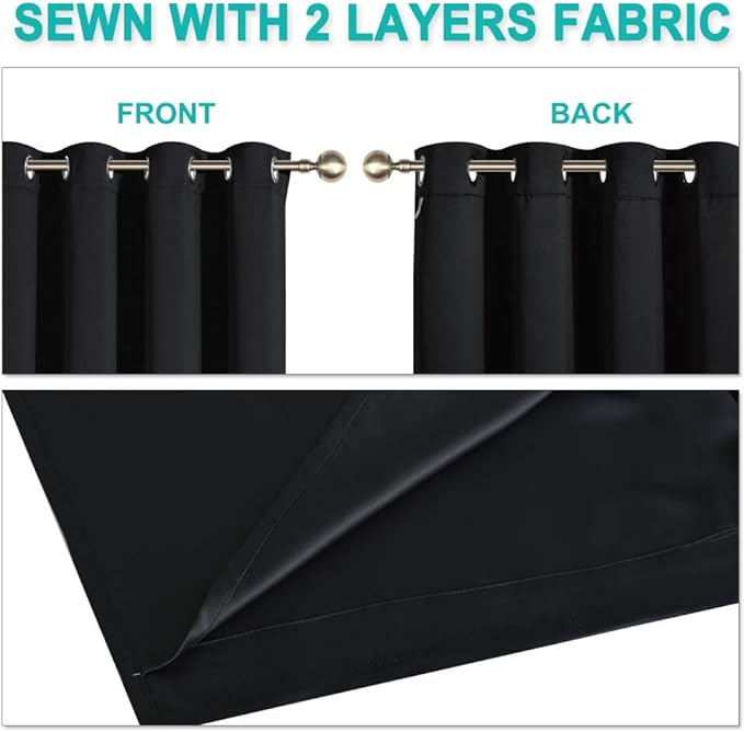 NICETOWN High-End Thermal Curtains, Full Blackout Curtains 90 Inches Long - Image 5