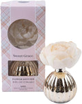Bridgewater Candle Sweet Grace Holiday Flower Diffuser | Passion Fruit, Sparkling Tea, Patchouli | Metallic Decorative Air Freshener for Home | 8 oz | 60 Day Lifespan