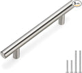 homdiy 5Pack Brushed Nickel Cabinet Pulls Cabinet Handles - 3.5in Hole Centers Pulls, Modern Cabinet Hardware for Kitchen Cabinets, Dresser Drawers