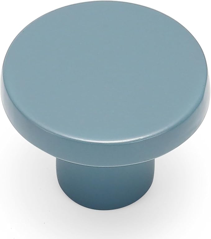 Ravinte 20 Pack Cabinet Knobs Light Blue Kitchen Cabinet Knobs Round Dresser Drawer Pulls Closet Door Pulls 1-1/5 Inch