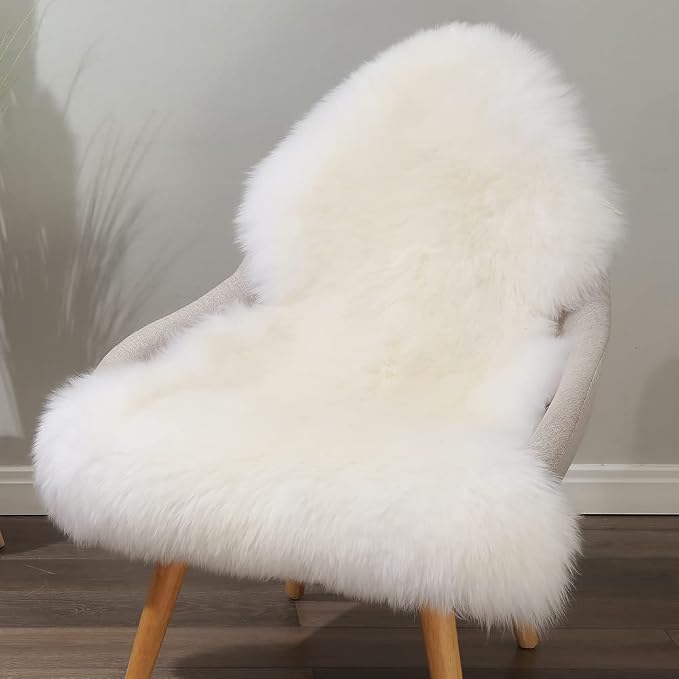 LLB Genuine Sheepskin Area Rug Wool Rug Fur Carpet Fluffy Shaggy Fur Rug by LLB