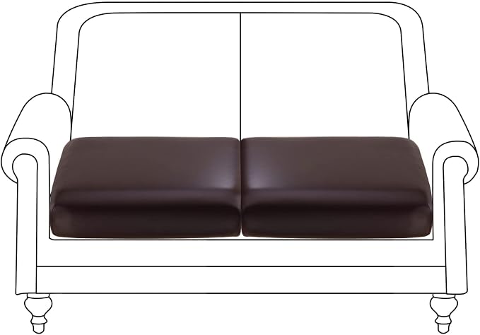 Fuloon PU Leather blend Couch Cushion Slipcover, Waterproof Stretch Covers by Fuloon