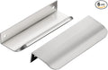 Ravinte Hardware 6 Pack Silver Cabinet Handles, 4.75 Inch (120mm) Finger Edge Pulls, 3.75 Inch Hole Center, Finger Pulls for Cabinets