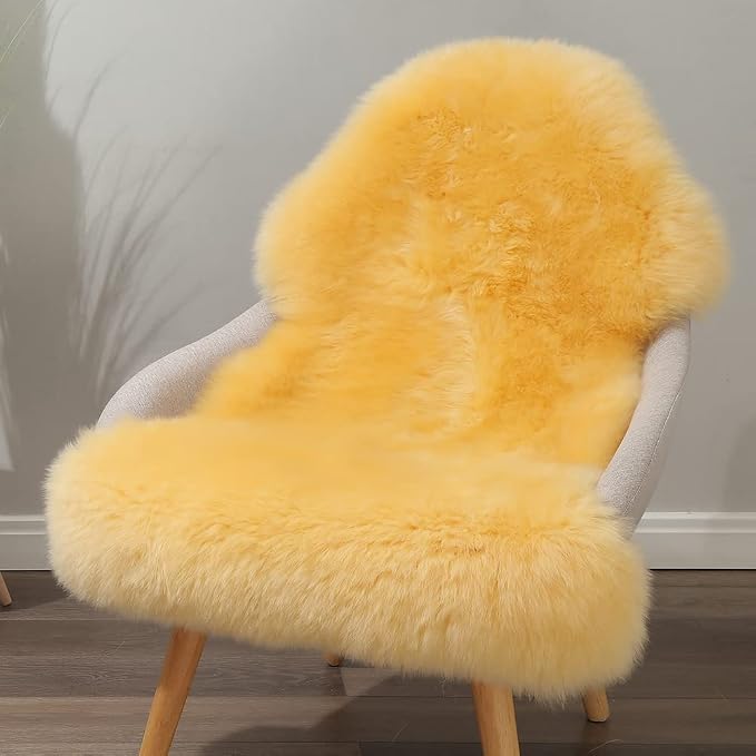 LLB Genuine Sheepskin Area Rug Wool Rug Fur Carpet Fluffy Shaggy Fur Rug by LLB