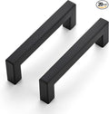 Ravinte 20 Pack 4 Inch Square Cabinet Handles Matte Black Pulls Drawer Pulls Kitchen Hardware Handles
