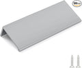 goldenwarm 100 Pack Brushed Nickel Finger Edge Pulls Drawer Finger Pulls Kitchen Hardware Handles Bedroom Dresser Drawers, 3in Hole Centers