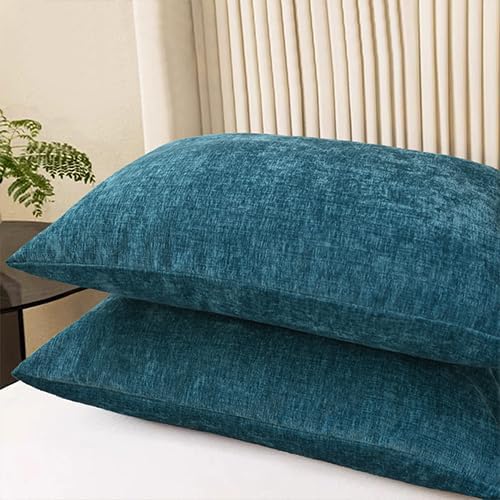 CaliTime Decorative Standard Throw Pillow Covers 26 X 20 Inches Ocean Blue | - Image 3