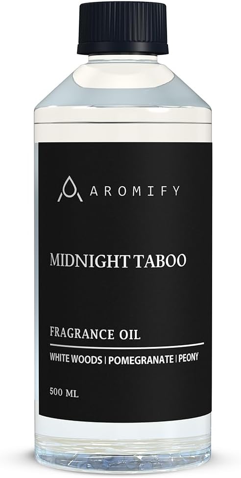 Midnight Taboo Diffuser Oil, Inspired by Luxury Hotels, 16.9 FL Oz, 500 mL, Hotel Scent for Home, Office, Bathroom, Aromatherapy Essential Oil, Lemon & Pomegranate Scents.