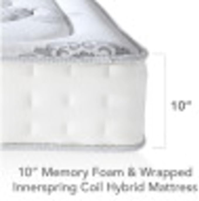 Classic Brands Decker Cool Gel Memory Foam and Innerspring Hybrid 10-Inch Mattress, Mattress in a Box, King