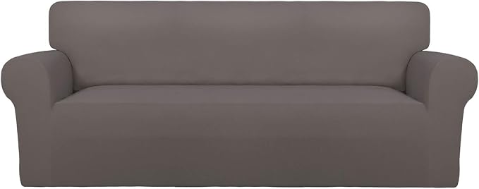 PureFit Stretch Couch Covers for Sofa Large Sofa Slipcovers Taupe | 1-Piece by PureFit