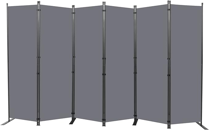 Room Divider 6FT Portable Room Dividers and Folding Privacy Screens, 132'' W Fabric Divider for Room Separation, 6 Panel Partition Room Dividers Freestanding Wall Divider Screen for Dorm Studio Office