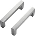 Ravinte 5 Pack Brushed Nickel Kitchen Cabinet Handles 3-3/4 Inch Cabinet Pulls Square Kitchen Hardware for Cabinet Drawer Pulls Drawer Handles Come with Screwdriver
