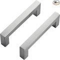 Ravinte 30 Pack Brushed Nickel Kitchen Cabinet Handles 3-3/4 Inch Cabinet Pulls Square Kitchen Hardware for Cabinet Drawer Pulls Drawer Handles Come with Screwdriver