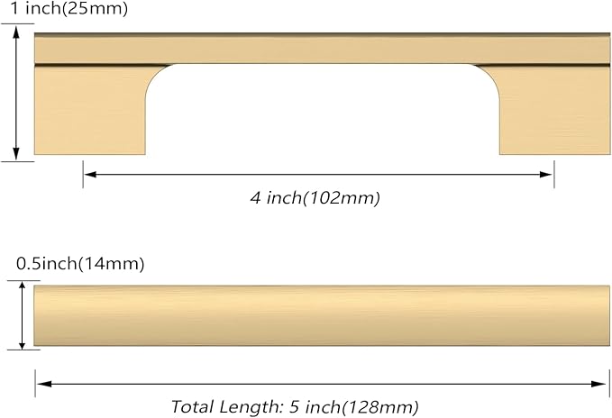 Asidrama 10 Pack 4 Inch(102mm) Champagne Bronze Cabinet pulls Kitchen Cabinet Handles, Cabinet Pulls Kitchen Cabinet Hardware for Cupboard Drawer Pulls