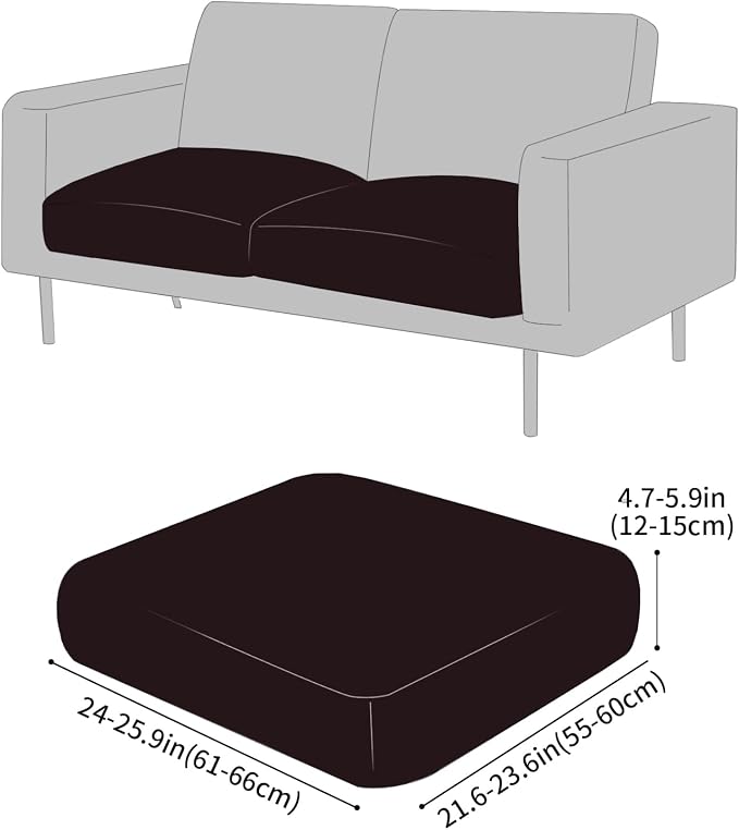 Fuloon Faux Leather Couch Cushion Slipcover, Waterproof Stretch Covers - Image 5
