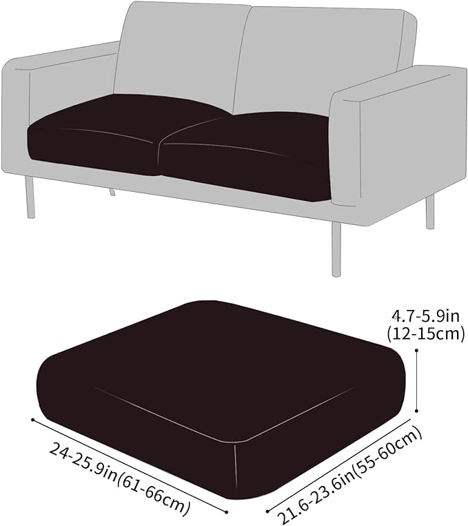 Fuloon PU Leather blend Couch Cushion Slipcover, Waterproof Stretch Covers - Image 4