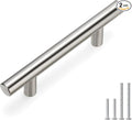 homdiy 2 Pack 3in Hole Centers Brushed Nickel Cabinet Handles Kitchen Cabinet Pulls - HD201SN, Bar Handle Pull with Brushed Nickel Finish