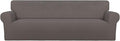 PureFit Stretch Couch Covers for Sofa 4 Seater Slipcovers Taupe | 1-Piece Sofa by PureFit