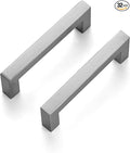 Ravinte 32 Pack 3-3/4 Inch Square Cabinet Handles Satin Nickel Pulls Brushed Nickel Drawer Pulls Kitchen Cupboard Hardware for Cabinets Cupboard Drawer Handles