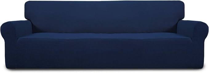 Easy-Going Stretch 4 Seater Oversized Sofa Couch Cover Navy | 1-Piece Extra by Easy-Going