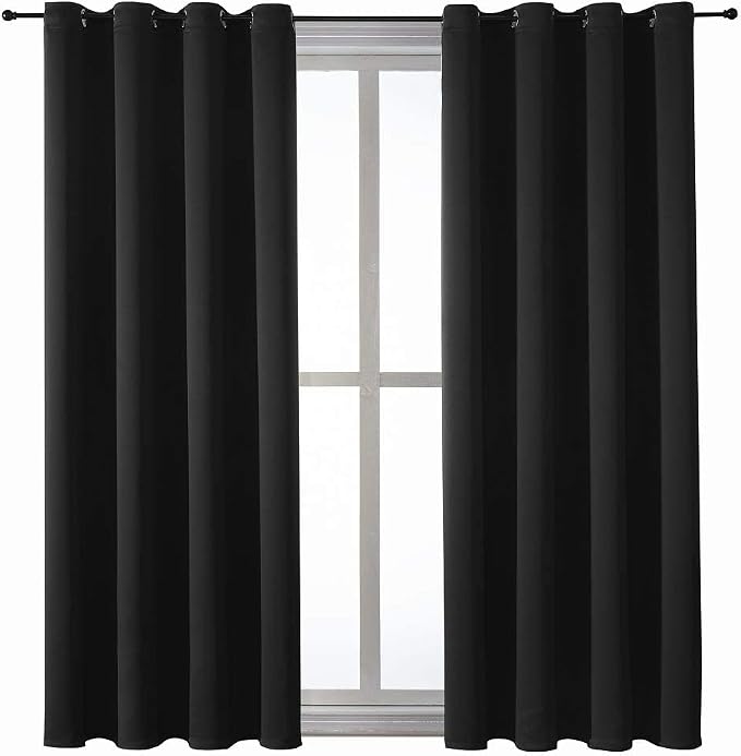 ChrisDowa Blackout Curtains for Bedroom and Living Room 63 Inches Long | 2 - Image 7