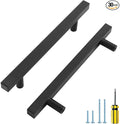 Ravinte Cabinet Handles 30 Pack - 5 Inch Matte Black Square Pulls, Modern Kitchen Hardware, 7-3/8 Inch Overall Length Drawer Pulls