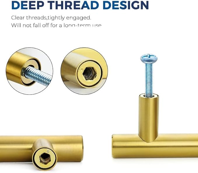 JOY DECOR 15 Pack Cabinet Knobs, Gold Cabinet Handles, 2in Kitchen Cabient Knobs, Single Hole Drawer Knobs for Dresser Drawers