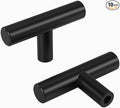 homdiy Black Cabinet Handles 20Pack Single Hole Kitchen Drawer Pulls and Knobs Stainless Steel Cabinet Hardware for Bathroom, Cupboard
