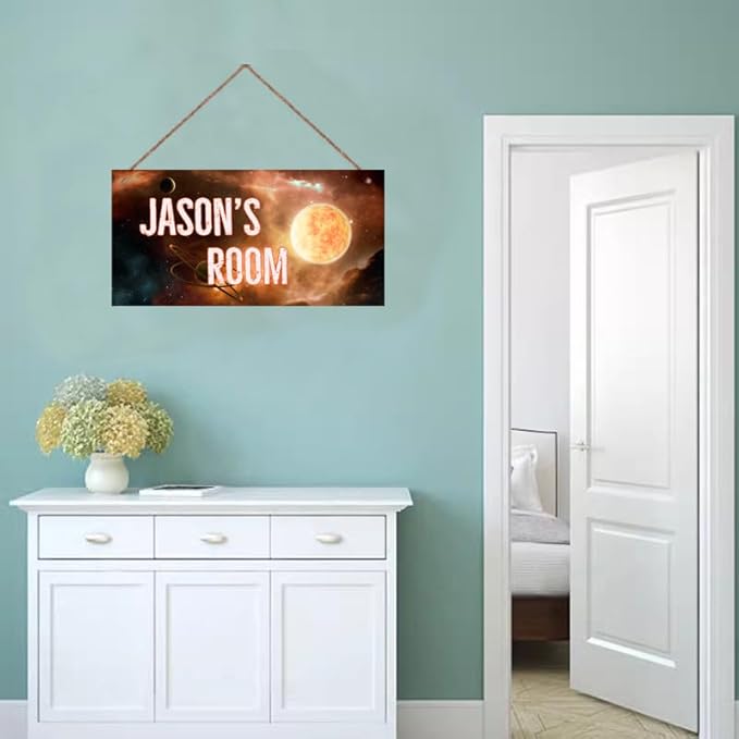 Personalized Sign Outer Space Room Décor For Boys Room Decor, Universe Theme Little Man Cave Decor for Kids Room, The Sun Nursery Decor for Nursery Toddler Baby Room