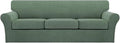 Turquoize 4 Piece Sofa Covers for 3 Cushion Couch Sofa Slipcover Soft Couch by Turquoize