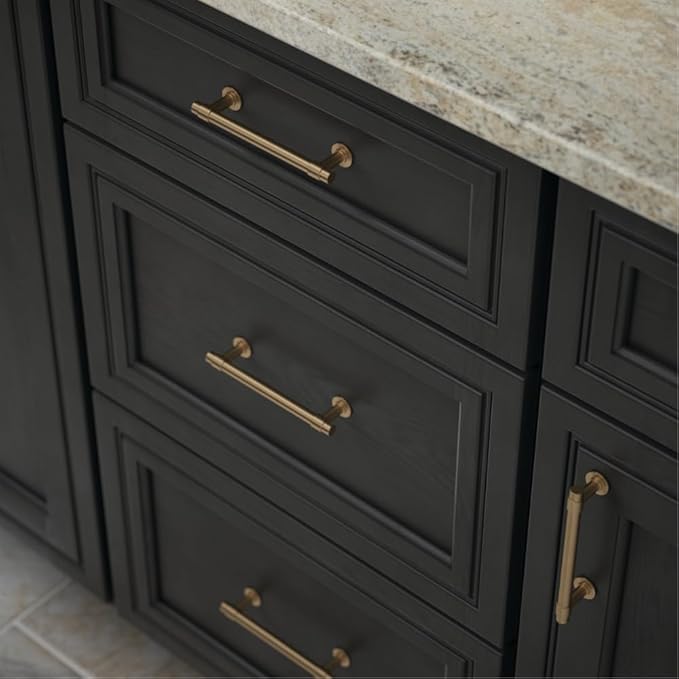 Franklin Brass Bar (20-Pack) Cabinet Handles 5-1/16" Hole Center Pulls | Champagne Bronze Hardware Kitchen Door, Drawers, Dressers, Furniture P29618K-CZ-B2