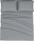 Mejoroom Queen Size Sheet Set - Hotel Luxury 1800 Bedding Sheets & Pillowcases - Deep Pocket Fitted Sheet, Soft, Breathable, Wrinkle & Fade Resistant - 4 Piece (Queen,Gray)