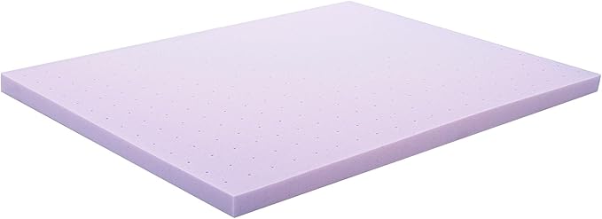 LUCID 3 Inch Lavender Infused Memory Foam Mattress Topper, Full Size – Ventilated Design – Pressure Relieving Bed Topper - Mattress Pad – CertiPur Certified