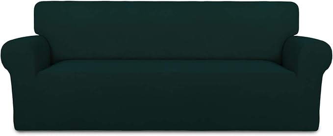 PureFit Stretch Oversized Couch Covers Fleece Sofa Slipcovers Deep Teal | by PureFit