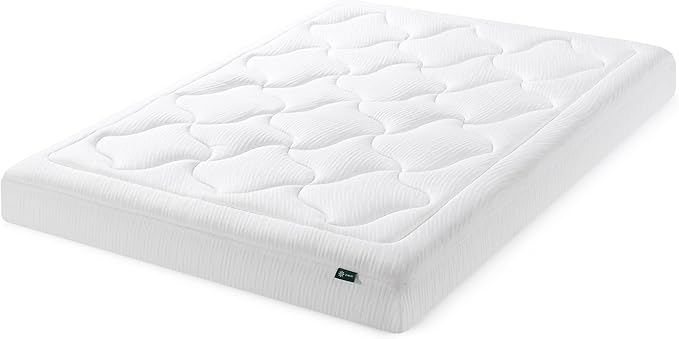 ZINUS 8 Inch Cloud Memory Foam Mattress, Queen, Fiberglass Free, Pressure Relieving, Mattress in A Box, CertiPUR-US Certified, White