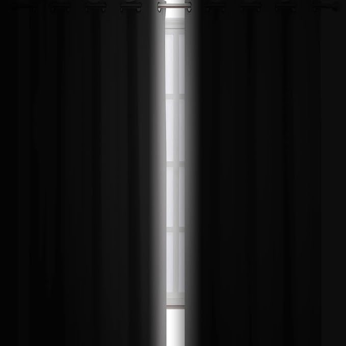 Blackout Curtains 42 x 84 inch/Light Grey Curtains Set of 2 Panels/Thermal - Image 3