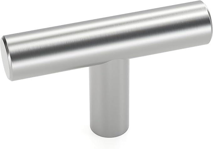 LONTAN 100 Pack Brushed Nickel Cabinet Knobs for Dresser Drawers LS201BSS Kitchen Cabinet Knobs Brushed Nickel Cabinet Pulls Modern Drawer Knobs
