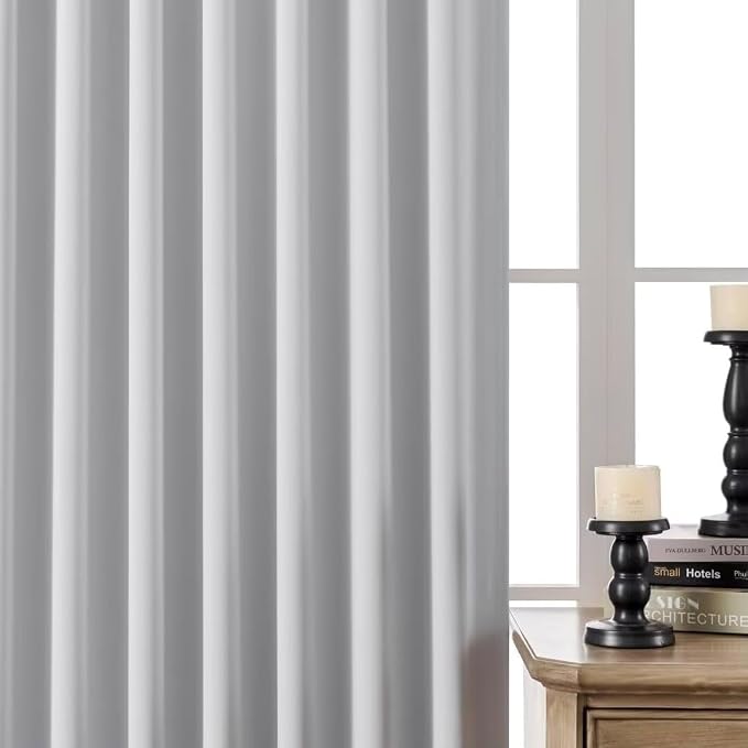 Joydeco 96 Inch 60% Blackout White Curtains 2 Panels, Elegant Soft Sheer - Image 6